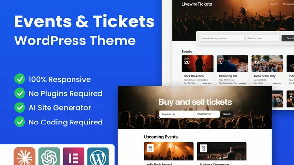 WordPress Event Theme preview