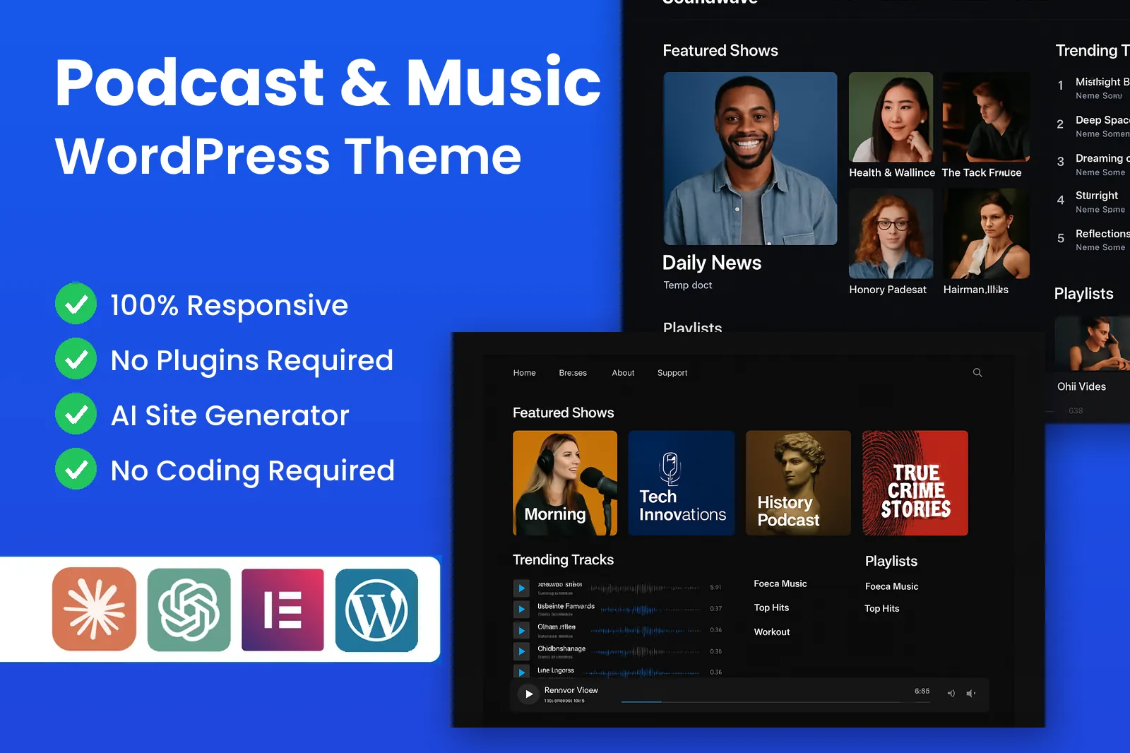 WordPress Podcast Theme screenshot