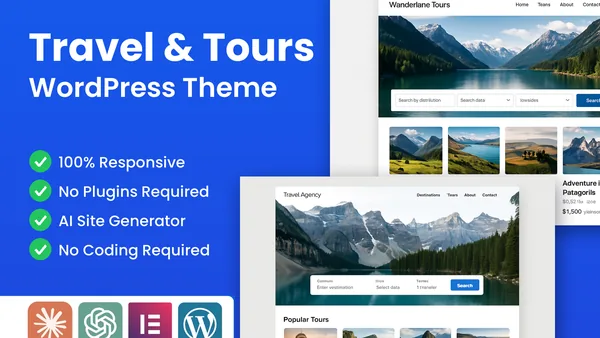 WordPress Travel Agency Theme preview