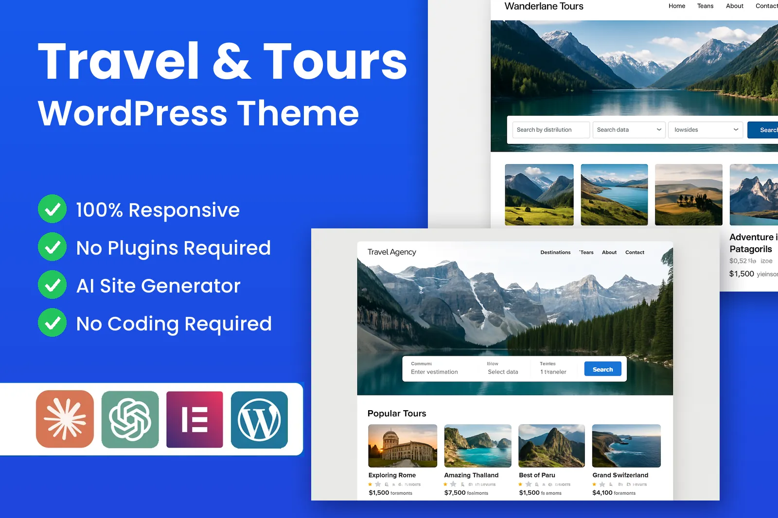 WordPress Travel Agency Theme screenshot