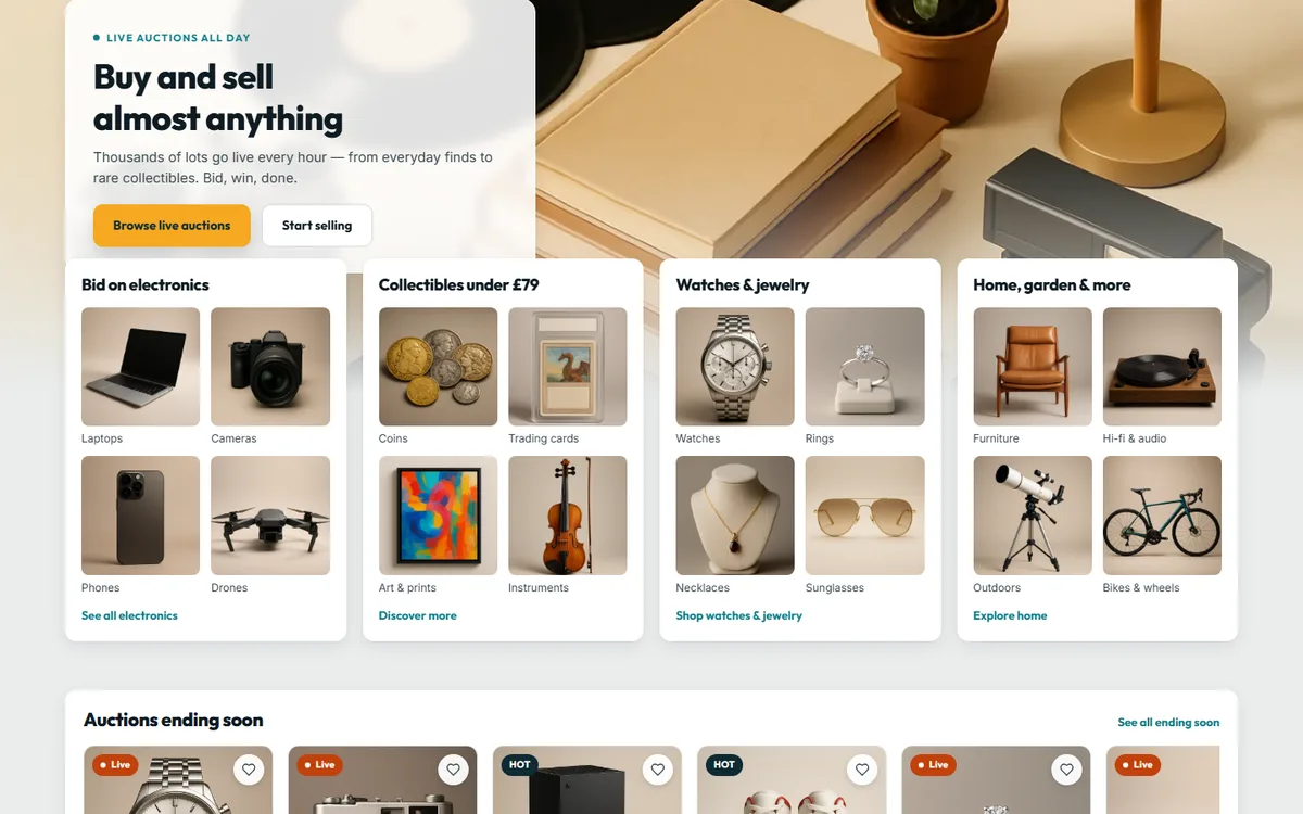 Auction website built with a PremiumPress theme