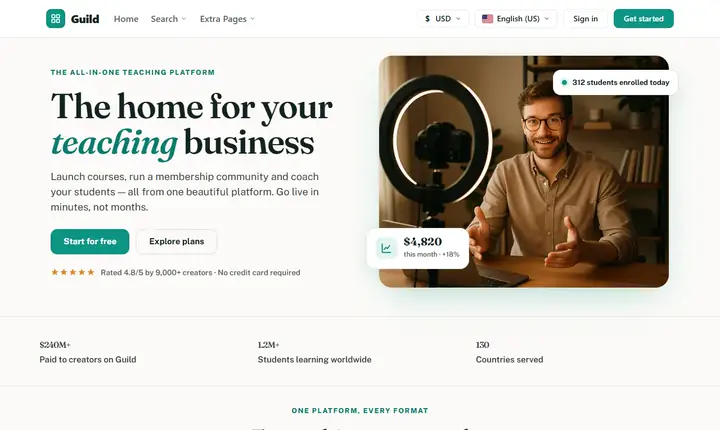 WordPress LMS Theme preview