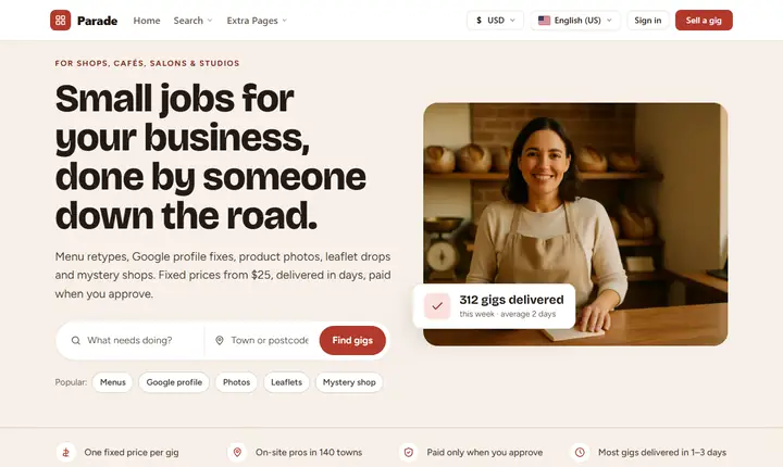 WordPress Micro Jobs Theme preview
