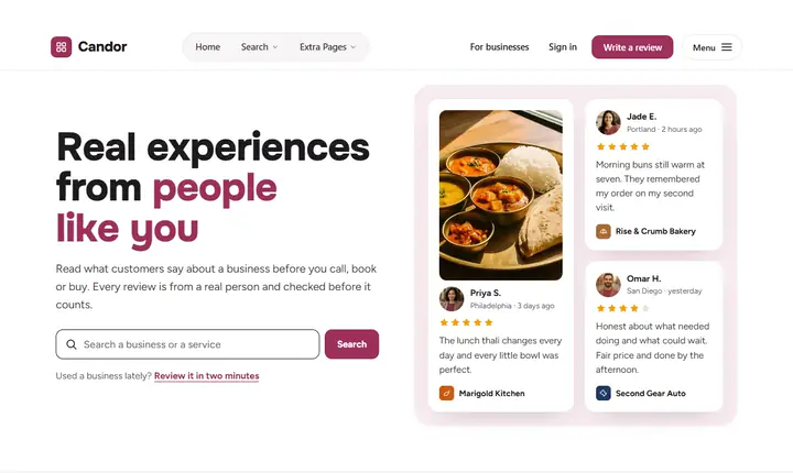 WordPress Review Theme preview