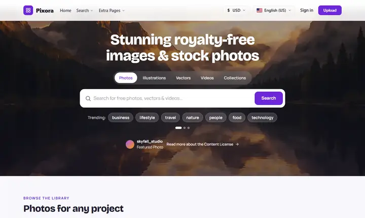 WordPress Stock Photography Theme preview