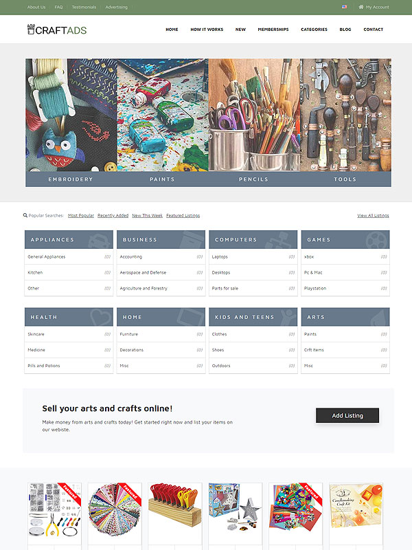 Classifieds – Arts & Crafts