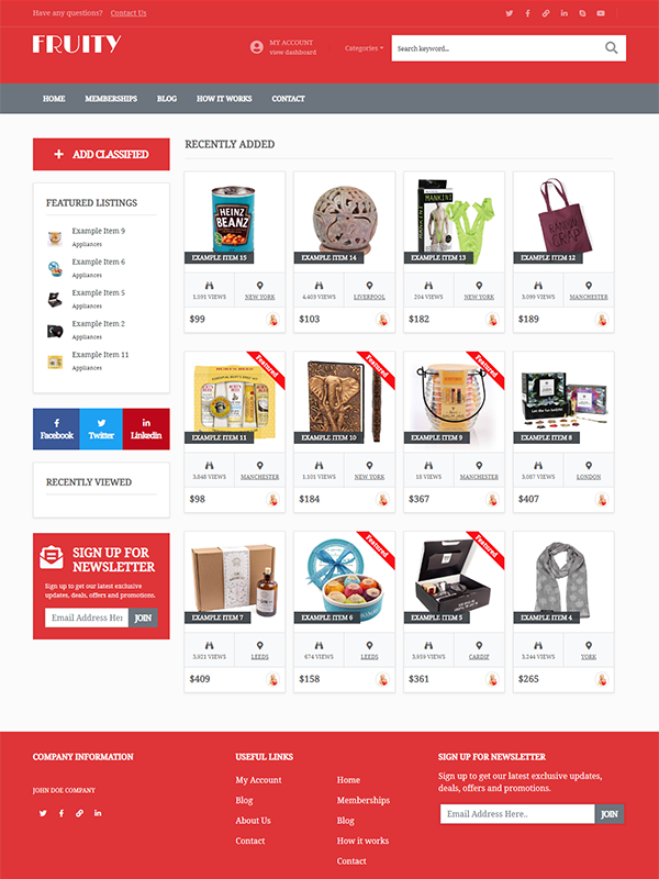 Classifieds – Fruity