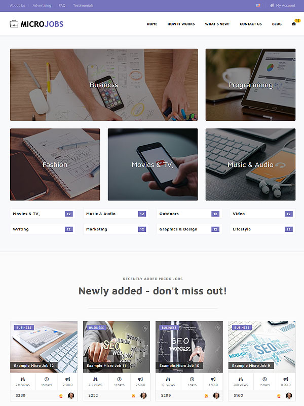 Micro Jobs – Purple