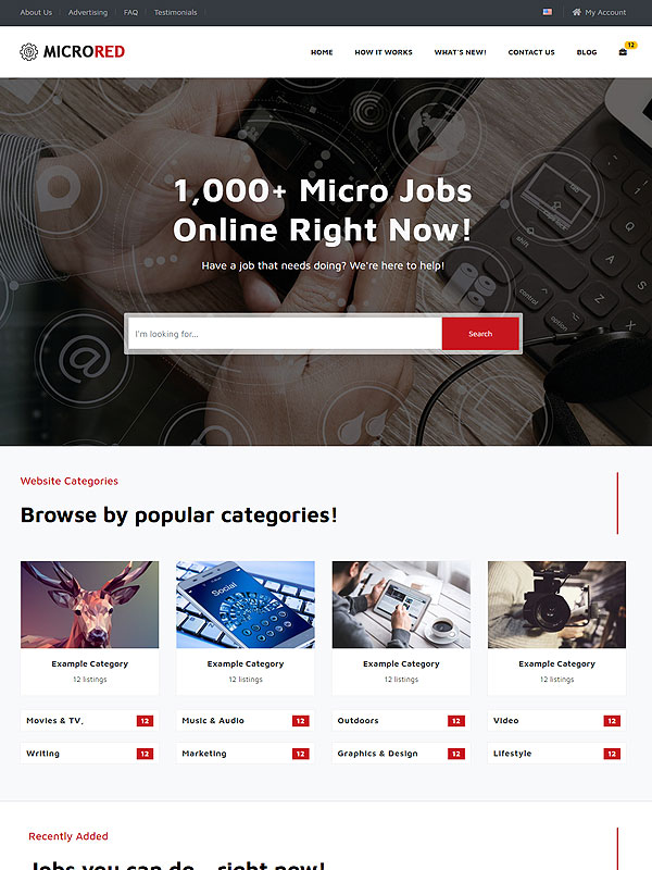 Micro Jobs – Red