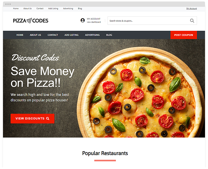 Pizza Coupon Codes demo