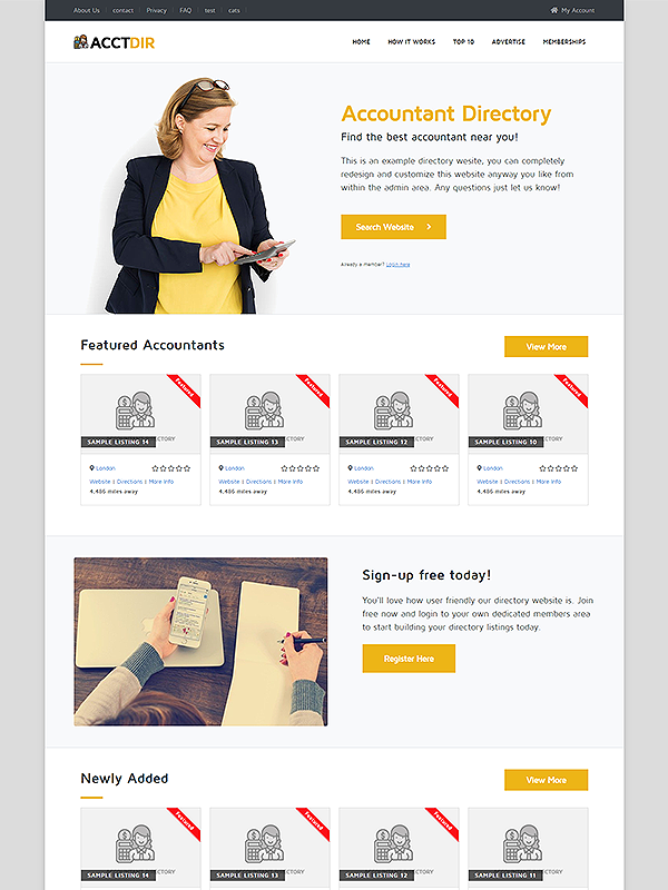 Accountant Directory Theme